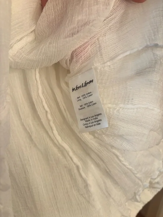 For Love and Lemons Rosie Ribbon Embroidered Cotton Mini Sundress in white - Picture 7 of 8